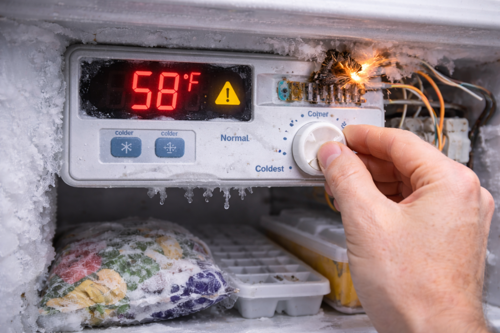 freezer fan running but not cooling