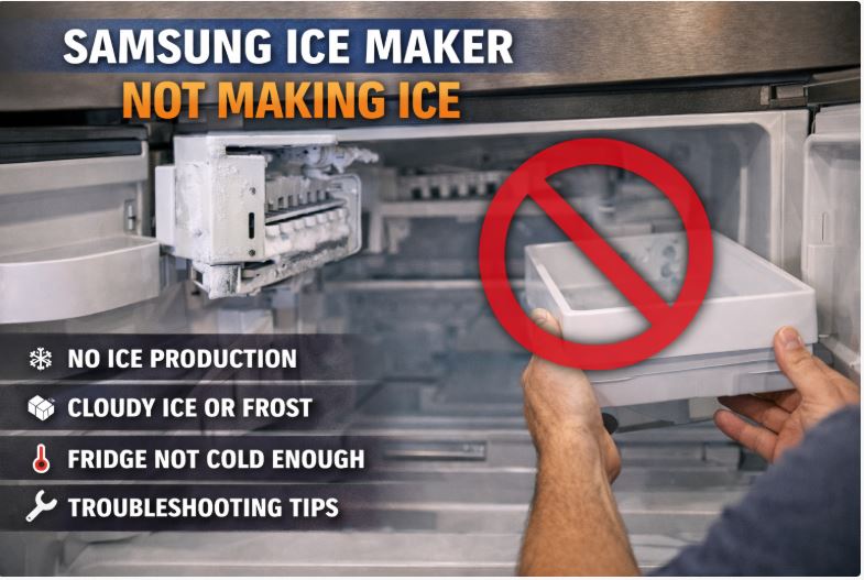 Samsung ice maker not making ice and the troubleshooting
