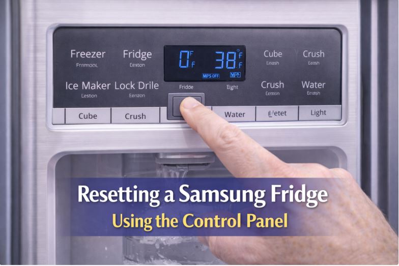 How to reset a Samsung refrigerator using the control panel