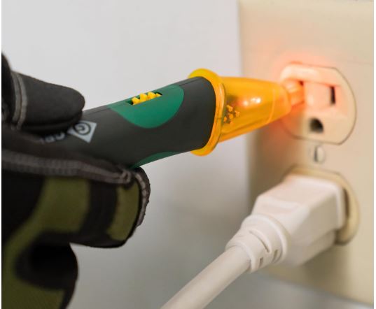 Check voltage on home appliances using the Greenlee GT-16 Adjustable Non-Contact Voltage Detector