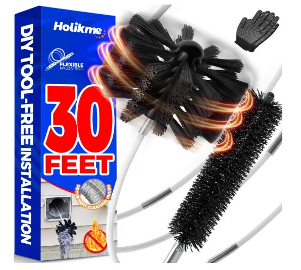 Clean a blocked dryer vent of a non-heating dryer using a dryer vent cleaner