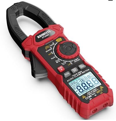 Measure electrical continuity for home appliances using the KAIWEETS Inrush Digital Clamp Meter 1000A with Backlit
