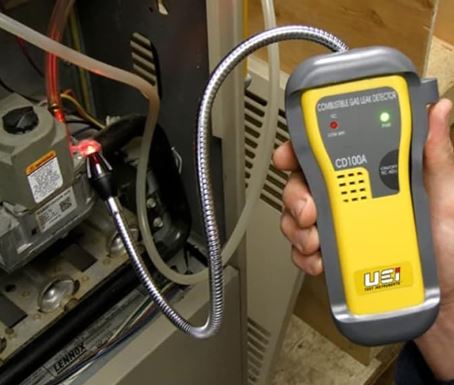 Detect gas leaks using the UEi Test Instruments CD100A Combustible Gas Leak Detector