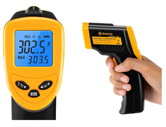 Determine if an appliance is overheating or heating properly using an infrared thermometer