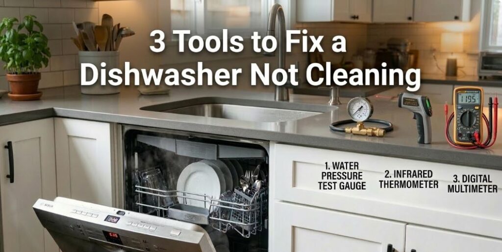 Identify the tools to test and fix your dishwasher when it won't clean dishes properly