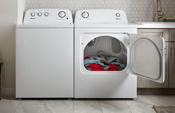 Save money with the AMANA NED4655EW 6.5 cu. ft. Front Load Electric Dryer with 11 Drying Cycles