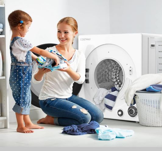 Fit the COSTWAY Portable Clothes Dryer in compact apartment space