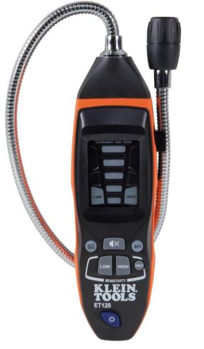 Check for gas leaks at home using the Klein Tools ET120 Gas Leak Detector