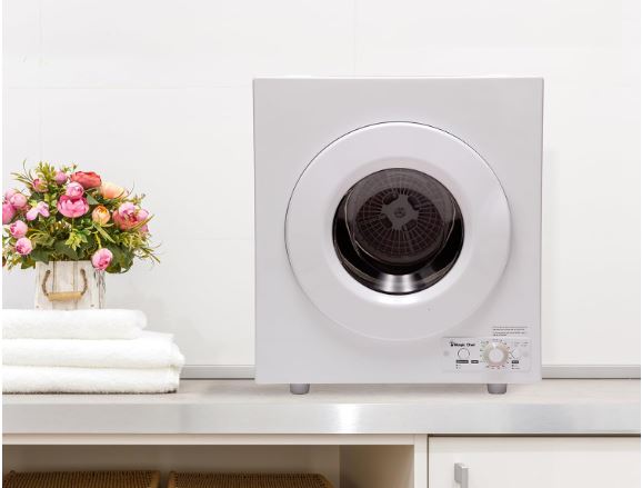 Save on apartment space with the new Magic Chef 2.6-cu. ft. compact electric dryer