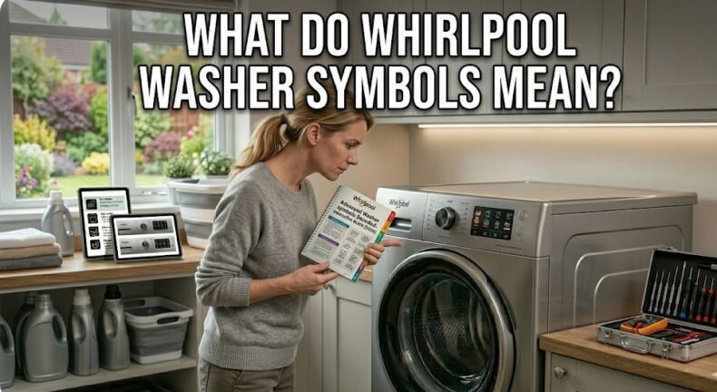 Discover the meaning of whirlpool washing machine symbols and fix them accordingly
