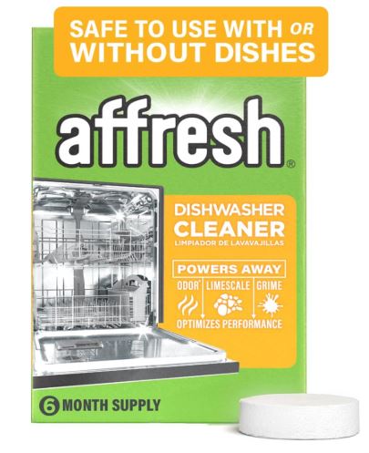 Using the Affresh Dishwasher Cleaner to improve the dishwasher's cleaning efficiency 