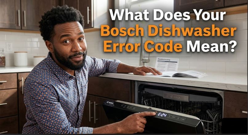 Bosch dishwasher flashing an error code? Learn what common fault codes indicate, from drainage problems to heating and water supply issues.