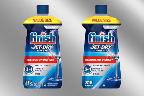 Clean your GE dishwasher using the Finish Jet-Dry Dishwasher Rinse Aid