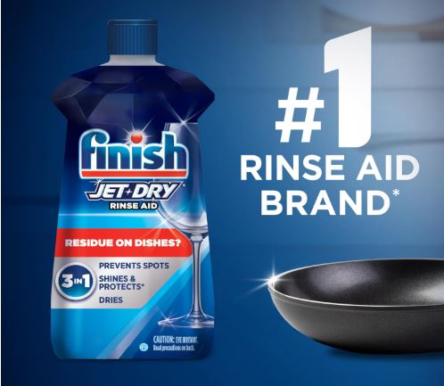 Fix error codes on your KitchenAid dishwasher using the Finish Jet-Dry Dishwasher Rinse Aid