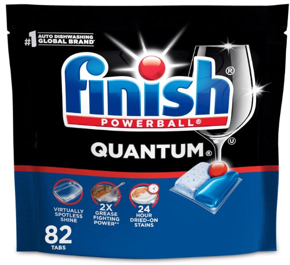 Clean your Maytag dishwasher using the Finish Quantum Dishwasher Pods