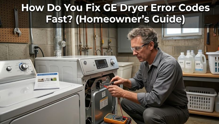Seeing an error code on your GE dryer? Learn what common codes mean, their causes, and simple fixes to get your dryer working again.