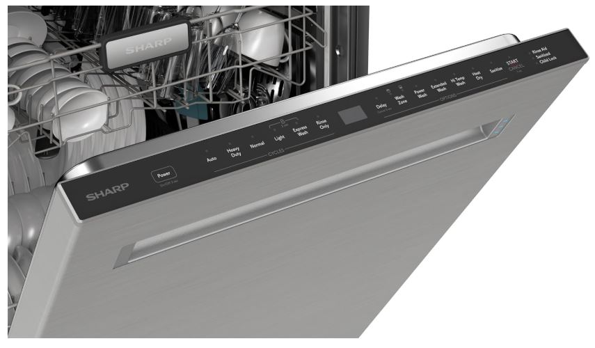 Save money with the Sharp SDW6726MS 24-inch Stainless Steel Dishwasher