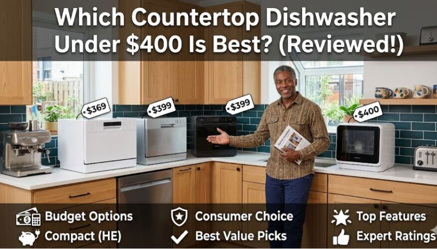 Need an affordable countertop dishwasher? Discover top-rated models under $400 with reliable cleaning, compact designs, and useful features.