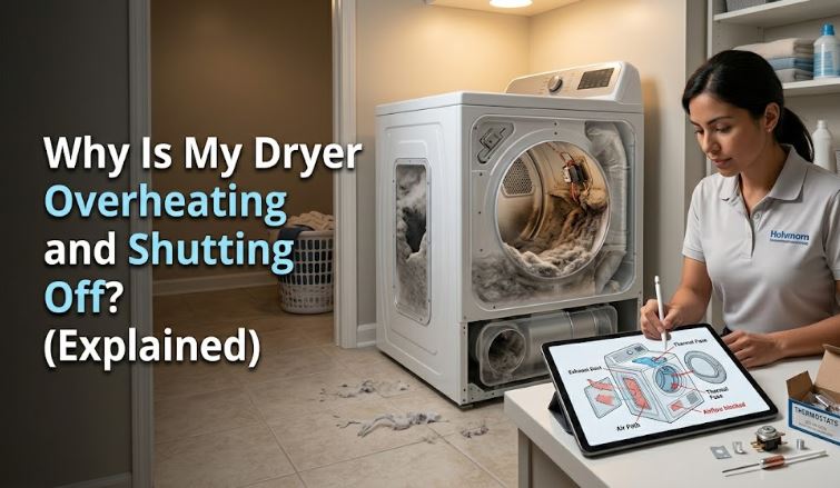 A dryer overheating and shutting off may signal airflow blockage, heating system failure, or thermostat issues. Learn how to diagnose it.