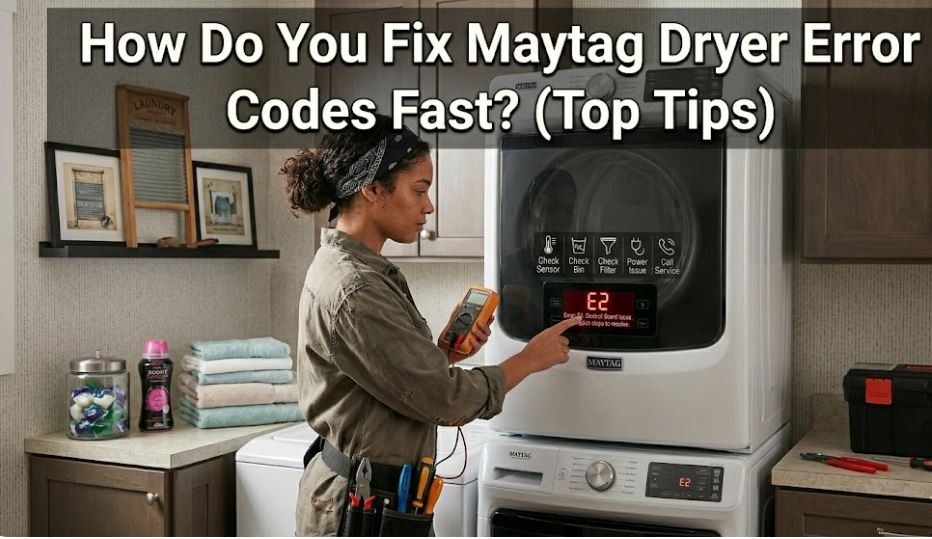 Seeing an error code on your Maytag dryer? Learn what common codes mean, their causes, and simple fixes to get your dryer working again.