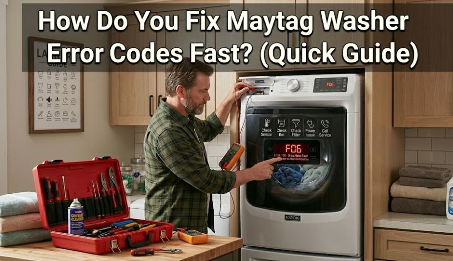 Seeing an error code on your Maytag washer? Learn what common codes mean, their causes, and simple fixes to get your washer running again.