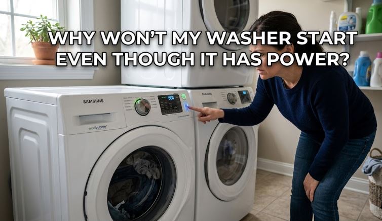 Discover practical troubleshooting steps for a washer that has power but refuses to start, from faulty buttons to electrical issues.