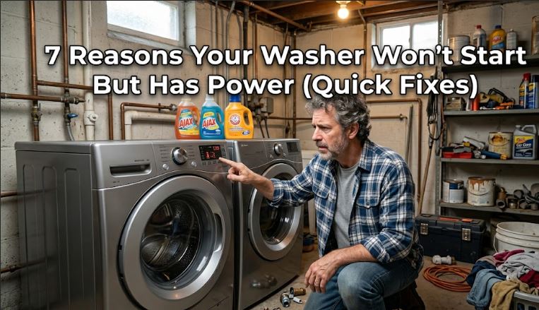 A washer that won’t start despite having power may have a door latch, timer, or control issue. Learn how to diagnose the problem.