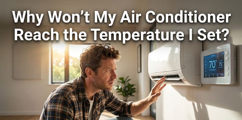 If your air conditioner runs all day without hitting the target temperature, discover the most common causes and practical fixes.