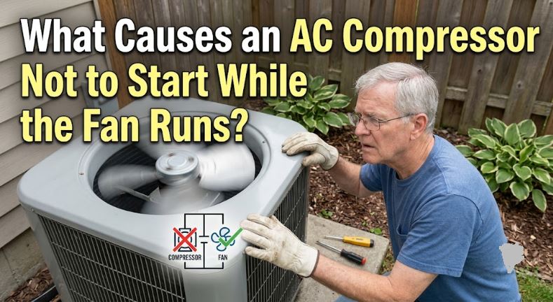 If your AC blows air but the compressor never starts, discover the most common causes, from capacitors to electrical faults.