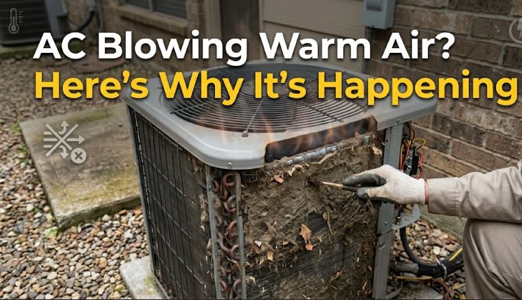 AC blowing warm air instead of cold? Learn the most common causes, from thermostat settings to refrigerant and airflow problems.