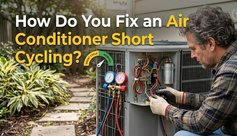 If your air conditioner starts and stops every few minutes, discover the most common AC short cycling causes and solutions.