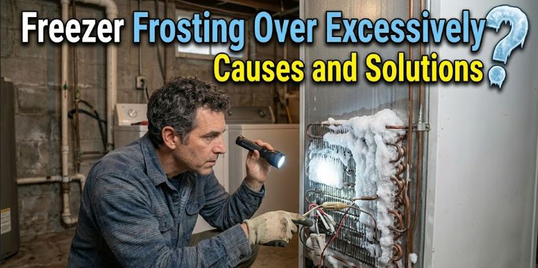 A freezer frosting over excessively may point to door seal leaks, defrost system failures, or moisture intrusion. Learn what to check.