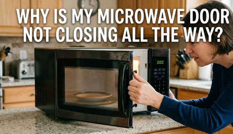 Learn what can prevent the microwave door from latching and how to troubleshoot the problem safely.