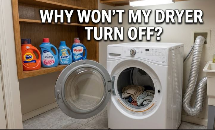 If your dryer keeps running and won't shut off, discover the most common causes, from timer failures to moisture sensor issues.