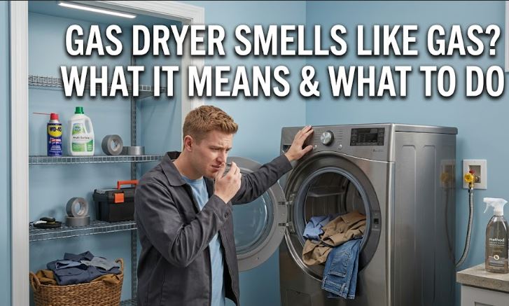 If your dryer smells like gas before or during a cycle, discover the possible causes, warning signs, and when to stop using the appliance.