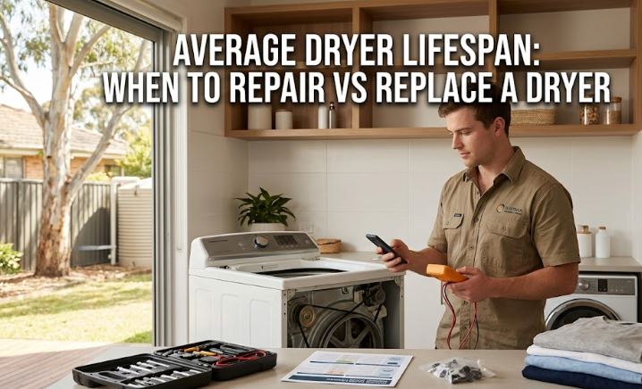 Learn the average lifespan of gas and electric dryers, key warning signs of failure, and tips to extend their life.