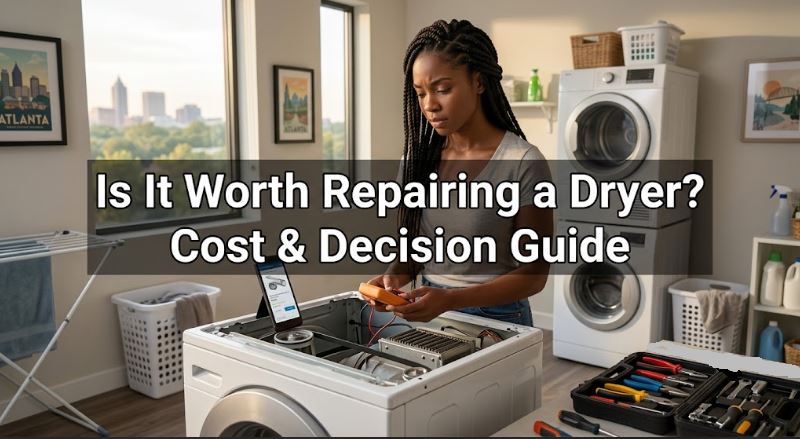 Learn whether it is worth it to fix a dryer or get a new one.